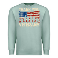 Seafoam Thank You Veterans American Flag Patriotic Premium Sweatshirt - baoMotion