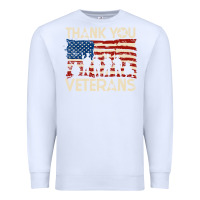 White Thank You Veterans American Flag Patriotic Premium Sweatshirt - baoMotion