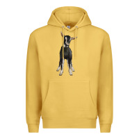 Antique Gold Hand Drawn Baby Alpine Goat Premium Hoodie - LillyAllenDesigns