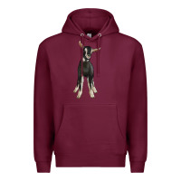 Burgundy Hand Drawn Baby Alpine Goat Premium Hoodie - LillyAllenDesigns