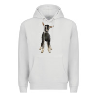 Dove Grey Hand Drawn Baby Alpine Goat Premium Hoodie - LillyAllenDesigns