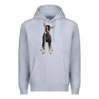 Heather Grey Hand Drawn Baby Alpine Goat Premium Hoodie - LillyAllenDesigns