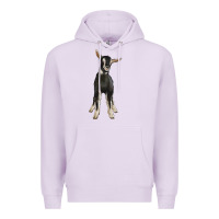 Lilac Hand Drawn Baby Alpine Goat Premium Hoodie - LillyAllenDesigns