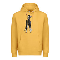 Mustard Hand Drawn Baby Alpine Goat Premium Hoodie - LillyAllenDesigns