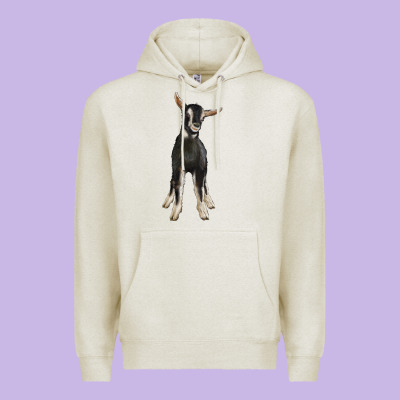 Hand Drawn Baby Alpine Goat Premium Hoodie Designed By Lillyallendesigns