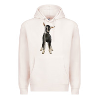 Pale Pink Hand Drawn Baby Alpine Goat Premium Hoodie - LillyAllenDesigns