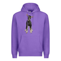 Purple Hand Drawn Baby Alpine Goat Premium Hoodie - LillyAllenDesigns