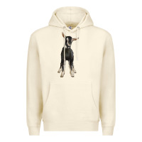 Sandshell Hand Drawn Baby Alpine Goat Premium Hoodie - LillyAllenDesigns