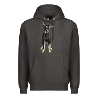 Smoke Hand Drawn Baby Alpine Goat Premium Hoodie - LillyAllenDesigns