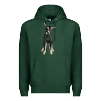 Sports Green Hand Drawn Baby Alpine Goat Premium Hoodie - LillyAllenDesigns