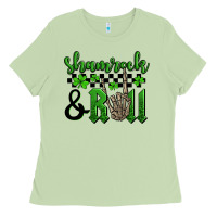 Matcha St. Patrick's Day Shamrock and roll Ladies Tee - OliviaCreatesArt