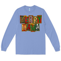 Colony Blue merry mama Long Sleeve Tee - FaDigitalArtStudio