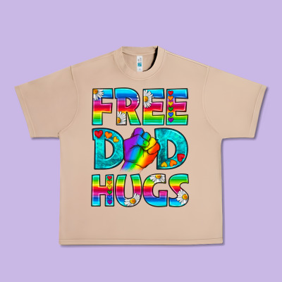 Pride Lgbtq Free Dad Hugs Urban Heavy Tee Designed By Bundleandbundleshop