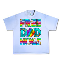 Grape Ice Pride LGBTQ Free Dad Hugs Urban Heavy Tee - BundleAndBundleShop