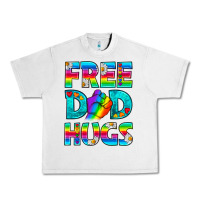 Lunar Rock Pride LGBTQ Free Dad Hugs Urban Heavy Tee - BundleAndBundleShop