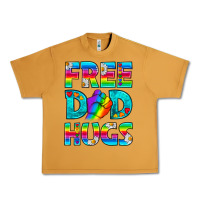 Peanut Butter Pride LGBTQ Free Dad Hugs Urban Heavy Tee - BundleAndBundleShop