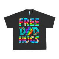 Pigment Black Pride LGBTQ Free Dad Hugs Urban Heavy Tee - BundleAndBundleShop