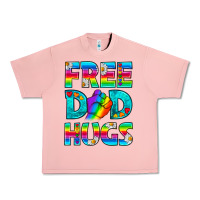Salmon Pride LGBTQ Free Dad Hugs Urban Heavy Tee - BundleAndBundleShop