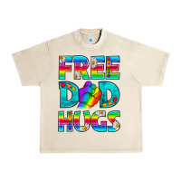 Sandshell Pride LGBTQ Free Dad Hugs Urban Heavy Tee - BundleAndBundleShop