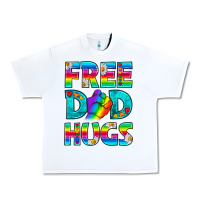 White Pride LGBTQ Free Dad Hugs Urban Heavy Tee - BundleAndBundleShop