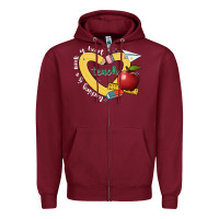 Burgundy teaching is a work of heart Zipper Hoodie - JahusDesignShop