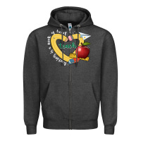 Charcoal Heather teaching is a work of heart Zipper Hoodie - JahusDesignShop