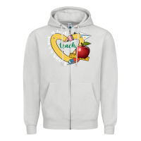Dove Grey teaching is a work of heart Zipper Hoodie - JahusDesignShop