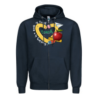 Navy teaching is a work of heart Zipper Hoodie - JahusDesignShop