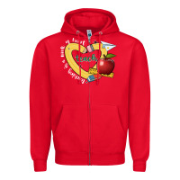 Red teaching is a work of heart Zipper Hoodie - JahusDesignShop