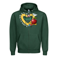 Teaching Is A Work Of Heart Zipper Hoodie | Teevron