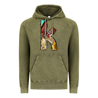 Vintage Olive farm life alphabet lowercase letters k Vintage Hoodie - BundleAndBundleShop
