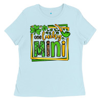 Baby Blue One lucky mini St. Patrick's Ladies Tee - OliviaCreatesArt