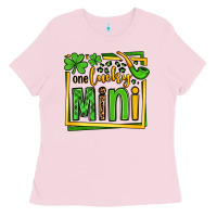 Bubblegum Pink One lucky mini St. Patrick's Ladies Tee - OliviaCreatesArt