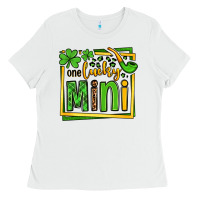 White One lucky mini St. Patrick's Ladies Tee - OliviaCreatesArt