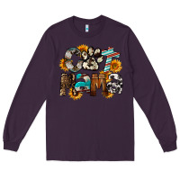Plum Cat  Mama Long Sleeve Tee - FaDigitalArtStudio