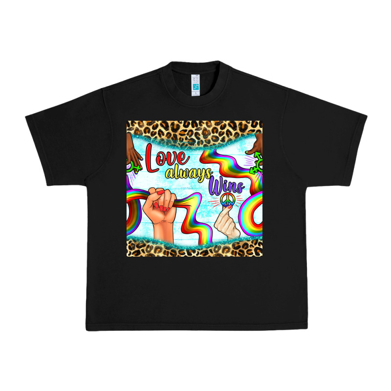 Pride Lgbtq Love Always Wins Peace Gender Symbol Urban Heavy Tee by BundleAndBundleShop | Teevron
