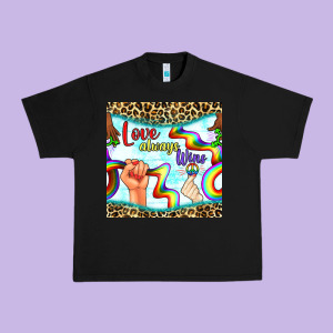 Pride Lgbtq Love Always Wins Peace Gender Symbol Urban Heavy Tee Designed By Bundleandbundleshop