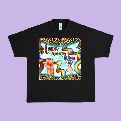 Pride Lgbtq Love Always Wins Peace Gender Symbol Urban Heavy Tee Designed By Bundleandbundleshop