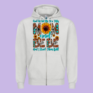 God Gifted Me Two Titles Mom And Bebe  And I Rock Zipper Hoodie Designed By Jahusdesignshop