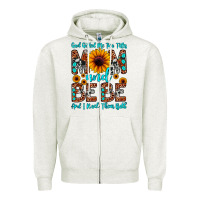 Oatmeal Heather god gifted me two titles mom and bebe  and i rock Zipper Hoodie - JahusDesignShop
