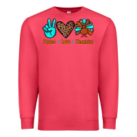 Cardinal peace love thankful Premium Sweatshirt - JahusDesignShop