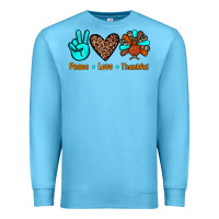 Ocean Blue peace love thankful Premium Sweatshirt - JahusDesignShop