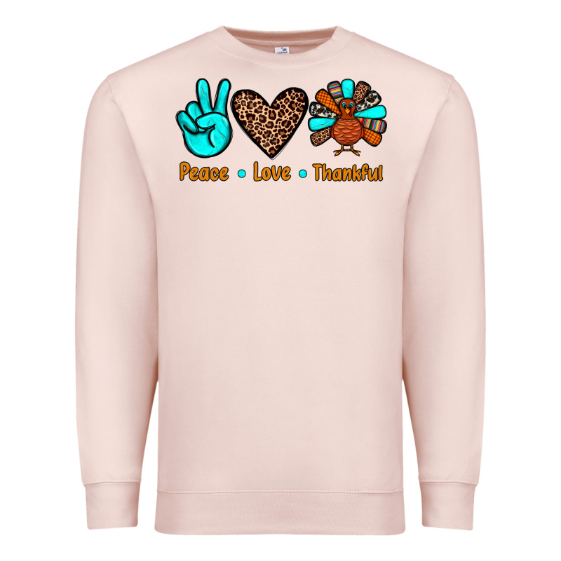 Peace Love Thankful Premium Sweatshirt by JahusDesignShop | Teevron