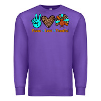 Purple peace love thankful Premium Sweatshirt - JahusDesignShop