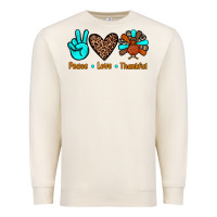 Sandshell peace love thankful Premium Sweatshirt - JahusDesignShop