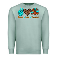 Seafoam peace love thankful Premium Sweatshirt - JahusDesignShop