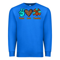 True Royal peace love thankful Premium Sweatshirt - JahusDesignShop