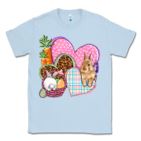 Dusty Blue Easter hearts Easter Day Classic Tee - HowdyJamesFarm