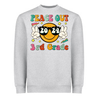 Heather Grey peace out 2024 3rd grade Heavyweight Sweatshirt - JahusDesignShop
