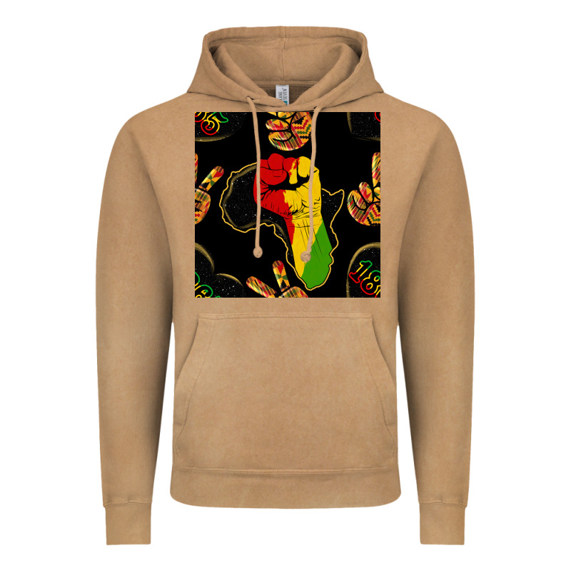 African Freedom Seamless Pattern Vintage Hoodie by BundleAndBundleShop | Teevron